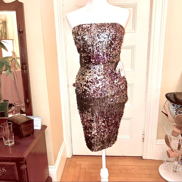 NWT purple and silver sequin bodycon 5/6 - Picture 2 of 12
